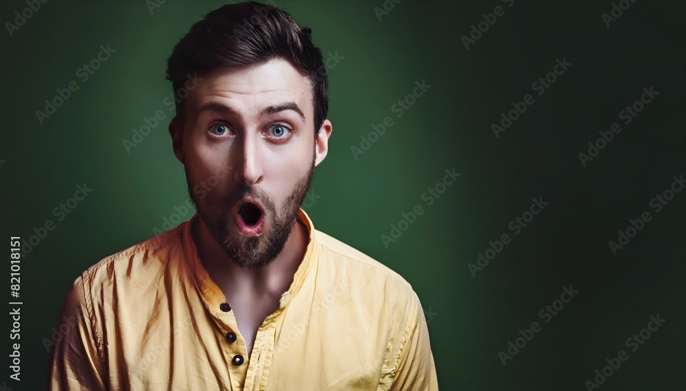 Fototapeta premium Portrait of a surprised man