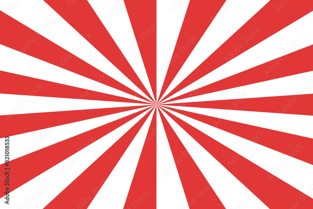 Fototapeta premium Coral Sun rays Retro vintage style on white background, Sunburst Pattern Background. Rays. Summer Banner illustration