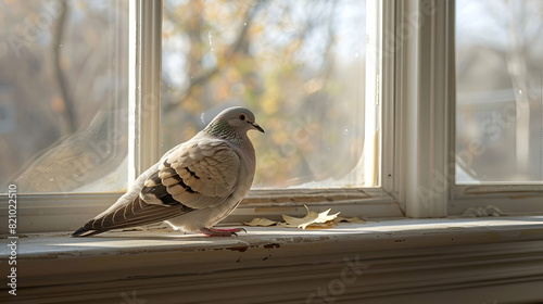 white dove on the window