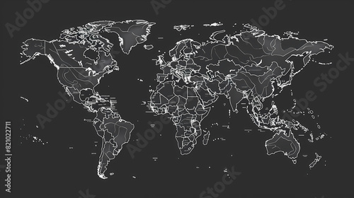 Dotted world map color world map Vector design illustration