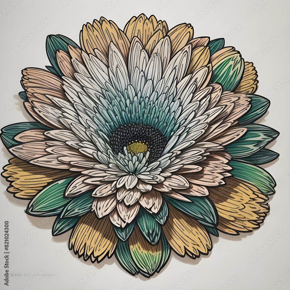 Gerbera Flower Floral Pattern Design on Fabric Gerbera Flower Floral Pattern Design on Fabric