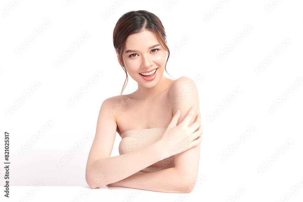 Beautiful young asian woman with clean fresh skin on white background, Face care, Facial treatment, Cosmetology, beauty and spa, Asian women portrait. Beautiful young asian woman with clean fresh skin on white background, Face care, Facial treatment, Cosmetology, beauty and spa, Asian women portrait.