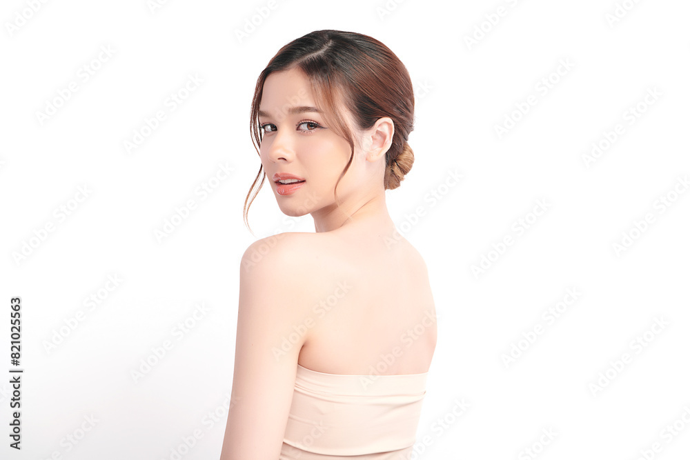 Beautiful young asian woman with clean fresh skin on white background, Face care, Facial treatment, Cosmetology, beauty and spa, Asian women portrait. Beautiful young asian woman with clean fresh skin on white background, Face care, Facial treatment, Cosmetology, beauty and spa, Asian women portrait.
