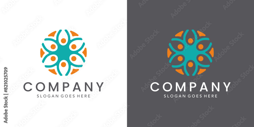 Fototapeta premium logo abstract circle geometric