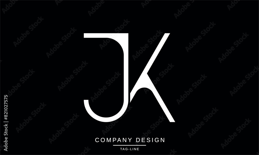 JK, KJ Abstract Letters Logo Monogram Design Font Icon Vector Initials JK, KJ Abstract Letters Logo Monogram Design Font Icon Vector Initials