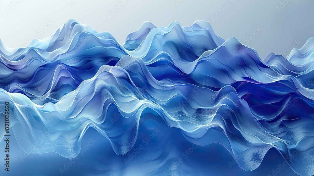 Fototapeta premium abstract blue wave background stylized water flow banner .illustration