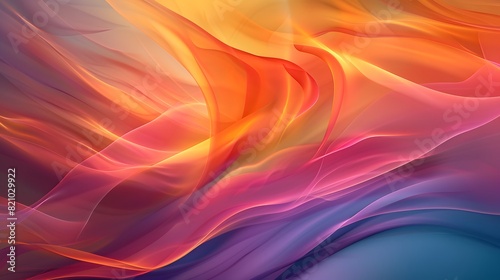 abstract multi-colored wave pattern that is shiny and flowing in a modern style 