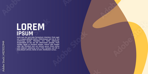 an abstract background image with a blue, yellow, and brown color scheme. The shapes appear to be organic and flowing.