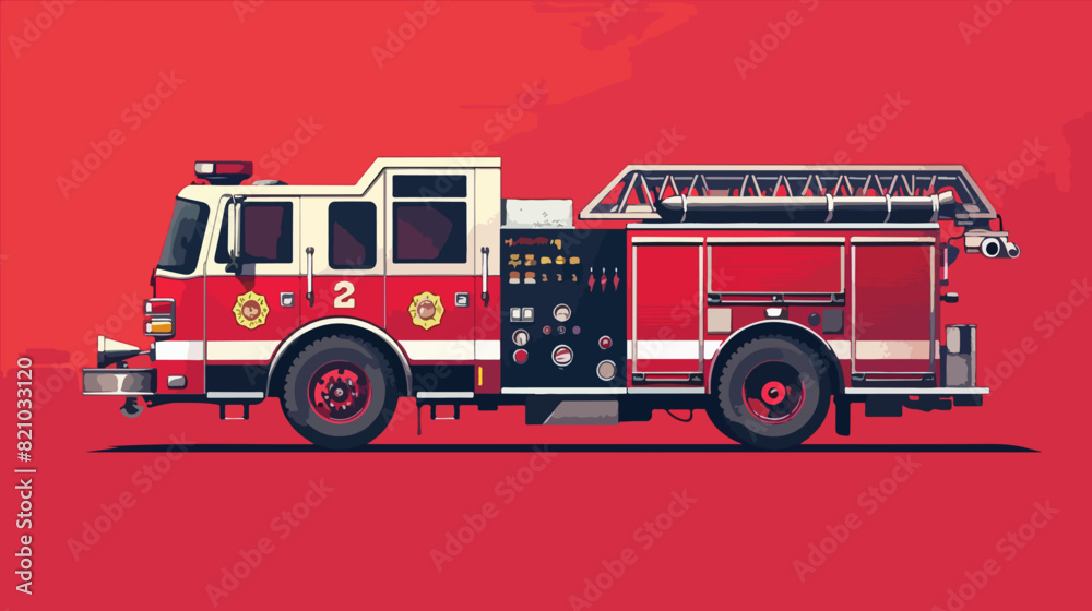 Fire truck illustration.