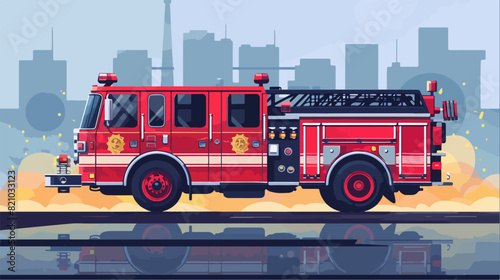 Fire truck illustration.