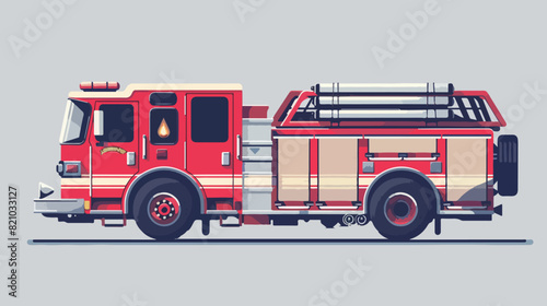 Fire truck illustration. photo