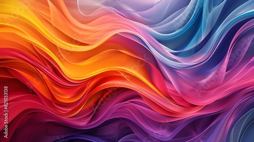 Wallpaper Mural abstract multi-colored wave pattern that is shiny and flowing in a modern style	 Torontodigital.ca