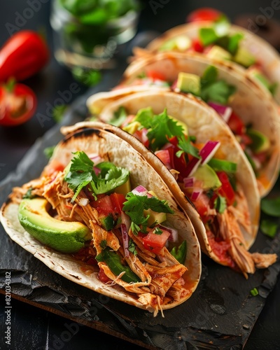chicken tacos ready to served 