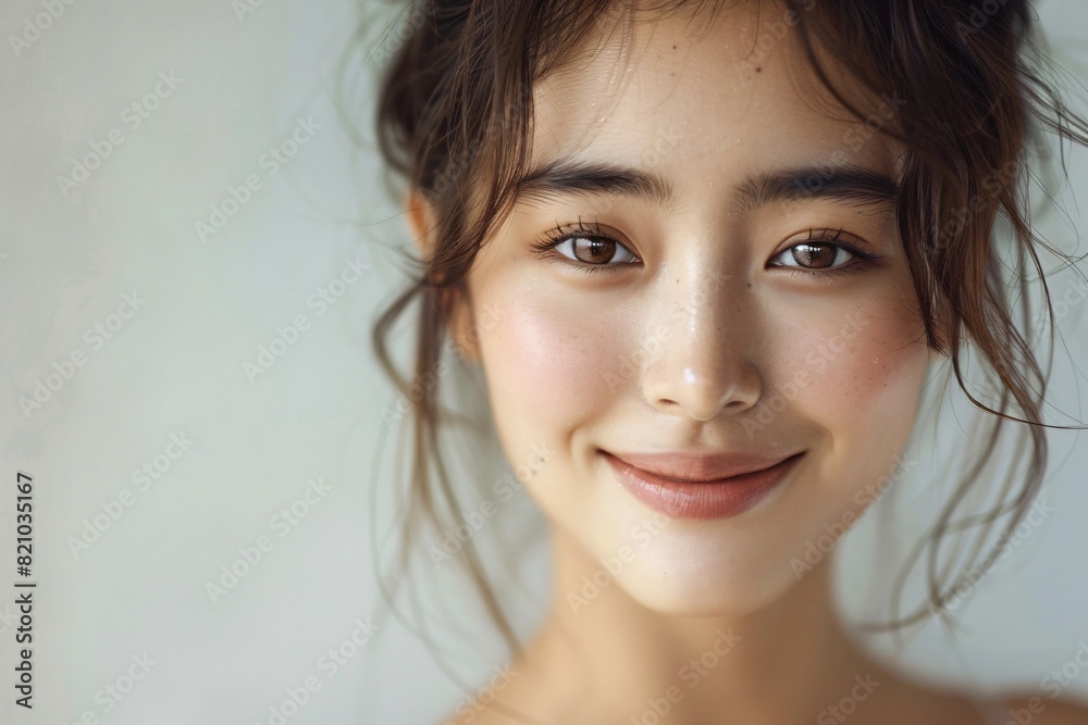 Naklejka premium A charming portrait of an Asian beauty