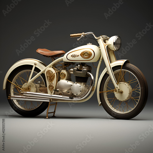 motorcycle on black background