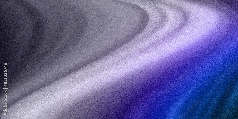 Obraz premium Grainy ultra-wide pixel background with vibrant multicolored dune waves in dark mix gray blue neon ultramarine purple lilac azure gradient. Perfect for design, banners, wallpapers, templates, projects