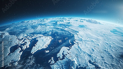 Fototapeta Naklejka Na Ścianę i Meble -  physical map of north pole arctic ocean and greenland with high resolution details satellite view of planet earth elements of this image furnished .stock photo