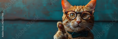 Whimsical Feline Portrait for Education or Humor Generative AI