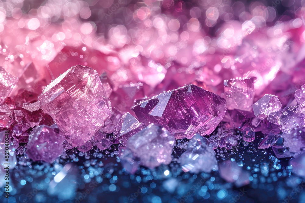 A vibrant abstract composition of precious gemstone hues like ruby, sapphire, and amethyst set against a glossy black backdrop, sparkling with luxury.