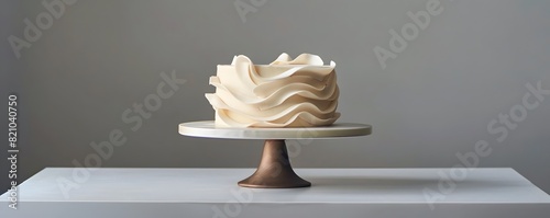 Elegant Minimalist Tiered Buttercream Cake for Celebratory Occasions