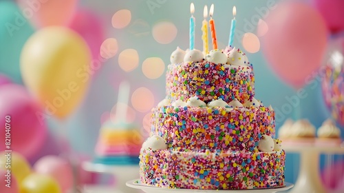 Vibrant Multilayered Birthd...