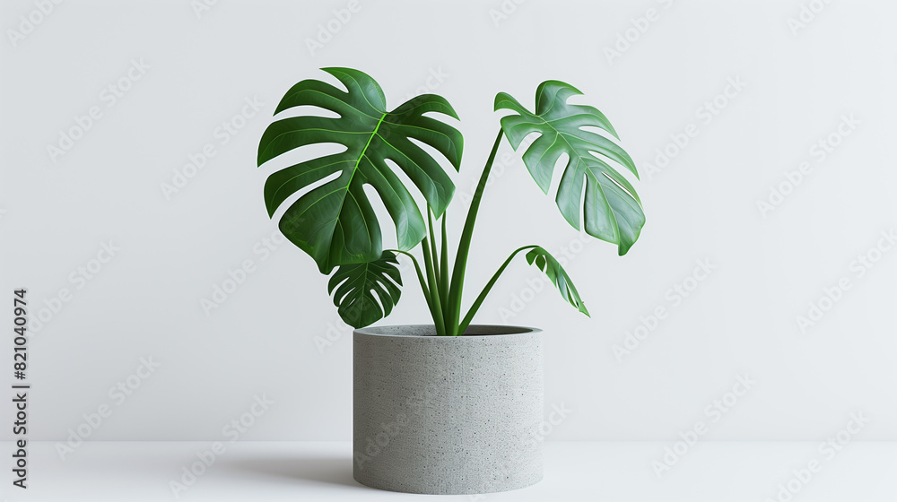 Creation failed Monstera plant in pot isolated on white background. Minimal tropical leaves houseplant home decor. 3d rendering. Creation failed Monstera plant in pot isolated on white background. Minimal tropical leaves houseplant home decor. 3d rendering.