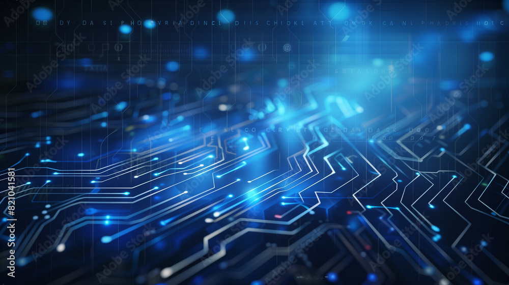 Obraz premium Abstract futuristic electronic circuit technology background .