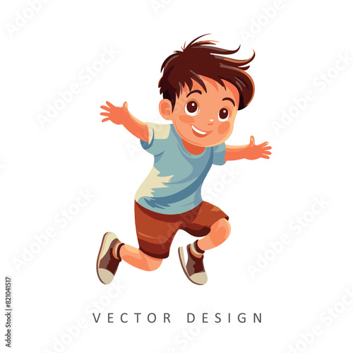 childrens gymnastics sporty kid vector design isolated illustration