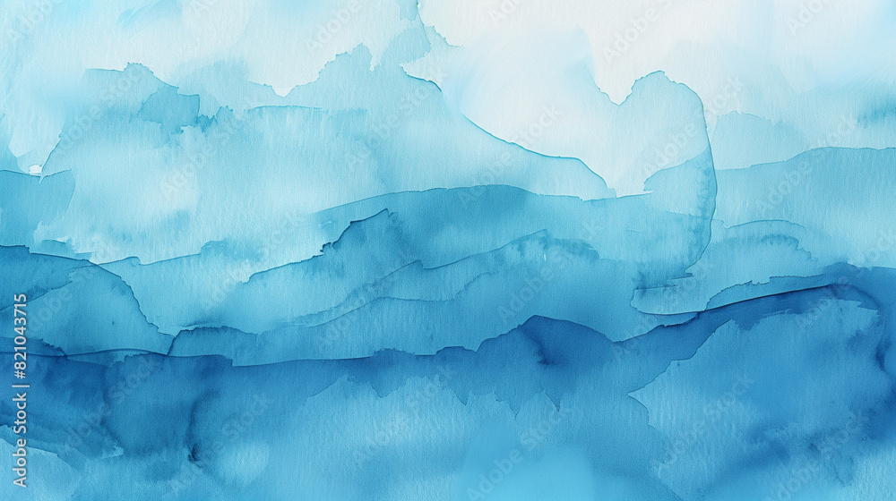 Fototapeta premium Abstract light blue watercolor background with space for text or image.