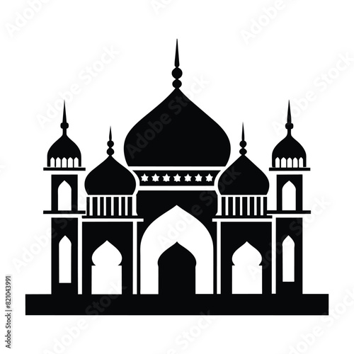 Mosque Vector Eid Mubarak Mosque 