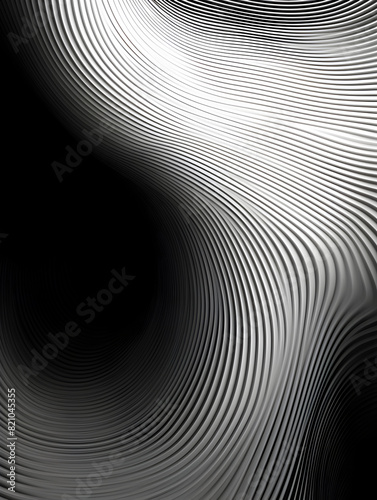 Abstract black and white gradient lines background 