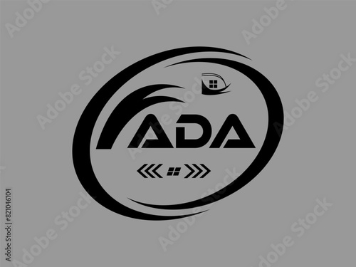 ADA letter logo Design. ADA Simple and modern logo. ADA monogram logo. ADA Abstract Alphabet vector logo Design.
