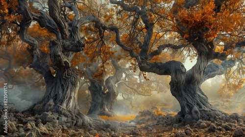 Very high quality detailed photography trees that change