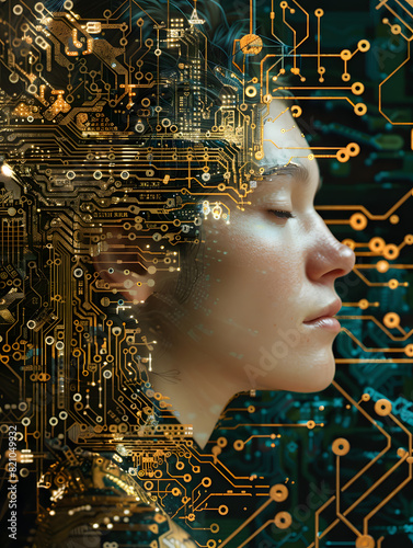 Digital Elegance: A sophisticated deep neural network dressed in intricate circuits, akin to haute couture. Tailored for computational elegance, showcasing the beauty of artificial intelligence.