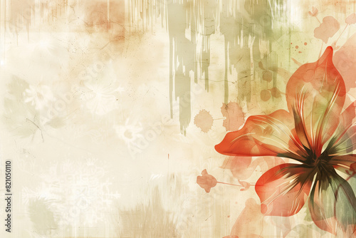 abstract red flower wallpaper background