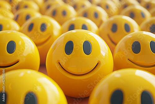 3d render of happy emojis