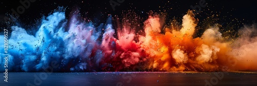 Vibrant Powder Burst on White Background, Perfect for Creative Projects Generative AI