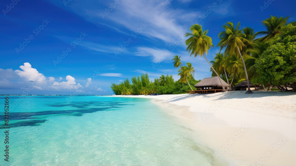 Serene Tropical Beach Escape: Perfect Vacation Paradise Serene Tropical Beach Escape: Perfect Vacation Paradise
