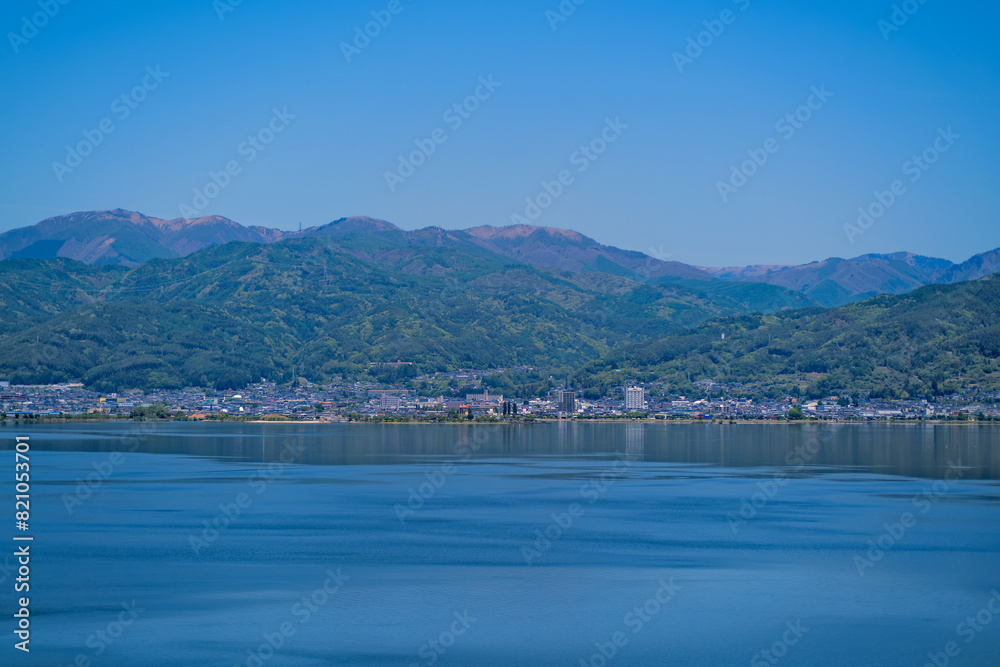 長野県諏訪湖周辺の風景