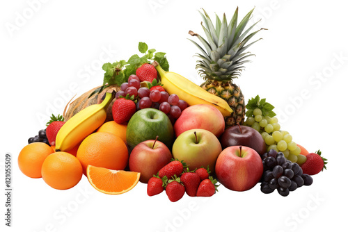 Multifarious Fruit Variety Isolated on Transparent Background PNG