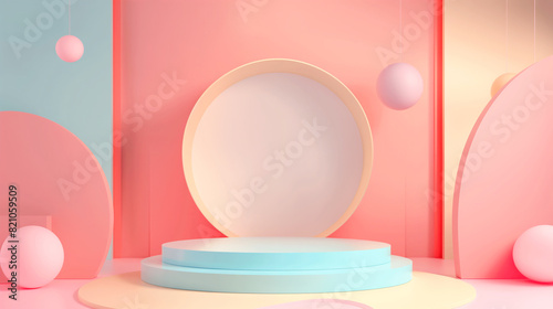 3d rendering concept colorful themes of back to school . educational background with copy space surround by kids merchandise catalog, calendar , pens, erasers, books , childlike, desk, School supply