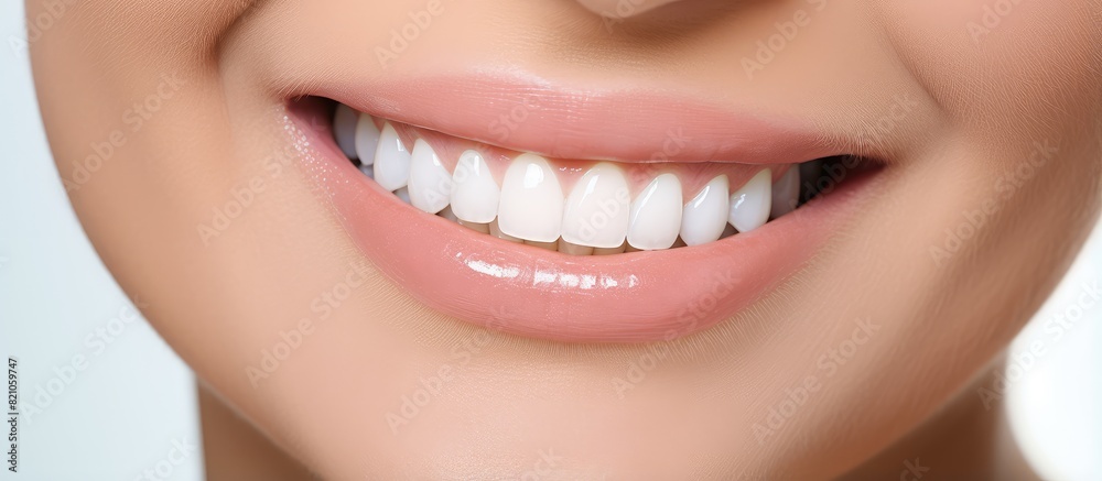 Fototapeta premium Close-up of a Woman's Radiant White Smile