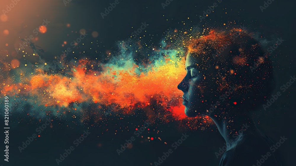 man with psychological disorder suffering from depression stress and anxiety conceptual illustration of mental illness .stock image man with psychological disorder suffering from depression stress and anxiety conceptual illustration of mental illness .stock image
