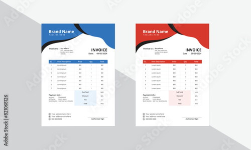 Free vector invoice design delivery note template