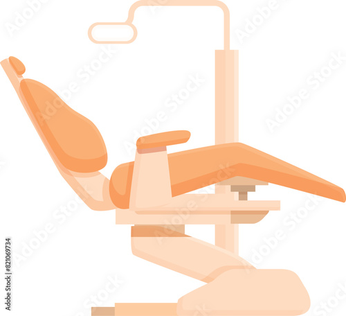 Modern dental chair vector illustration for dentist's office, orthodontic clinic, or healthcare practice