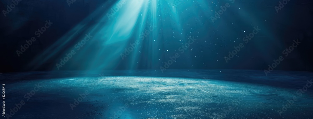 Mystical Blue Stage Lights with Stardust Effect