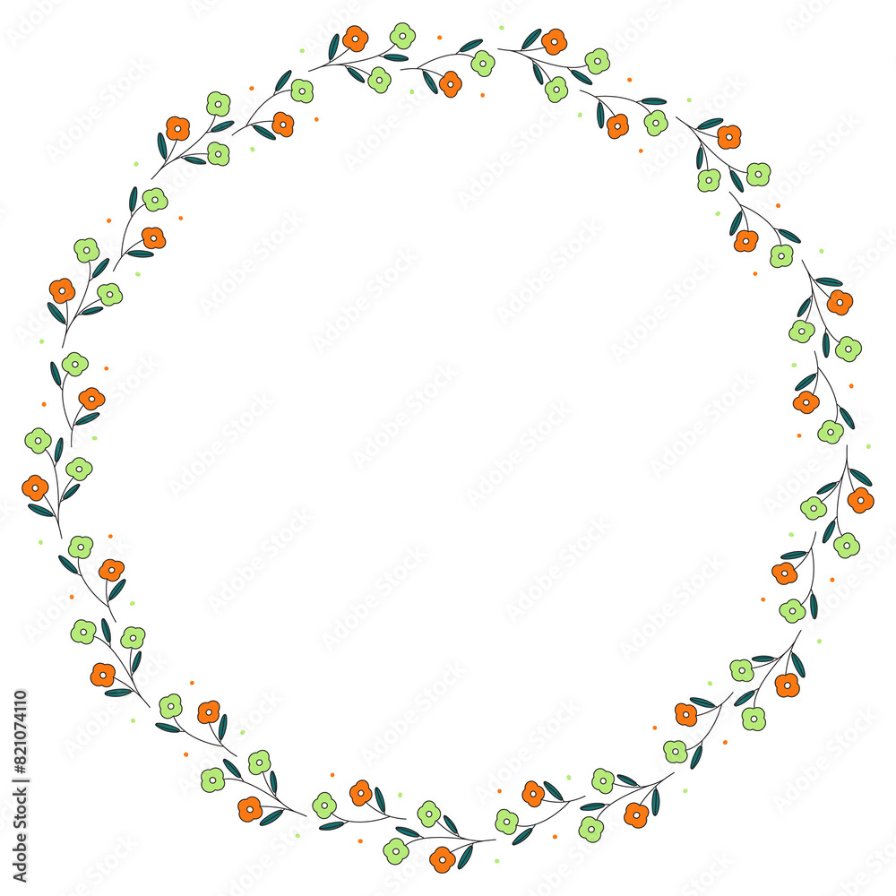 set of ornamental foliage flower frame on background banner set of ornamental foliage flower frame on background banner
