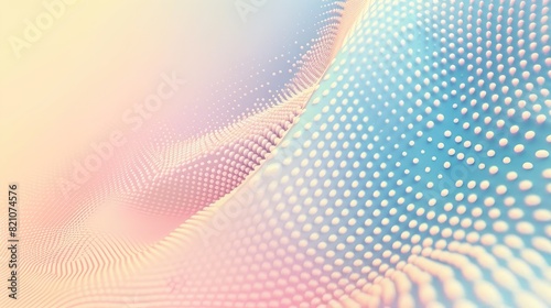 Abstract Pink and Blue Wavy Particle Design