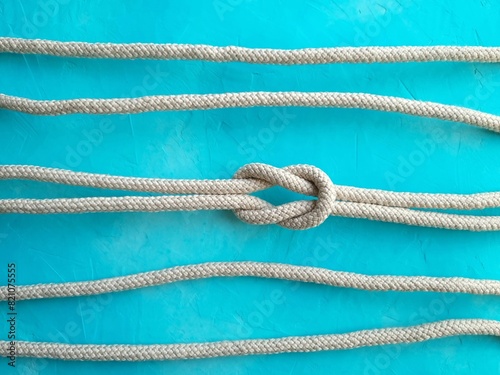 Knot on blue background