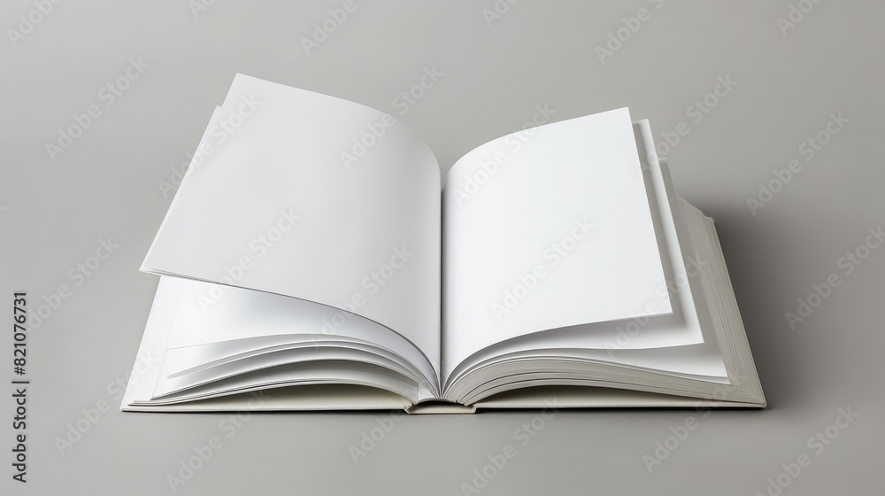 Open Blank Book Lying on a Neutral Background Open Blank Book Lying on a Neutral Background